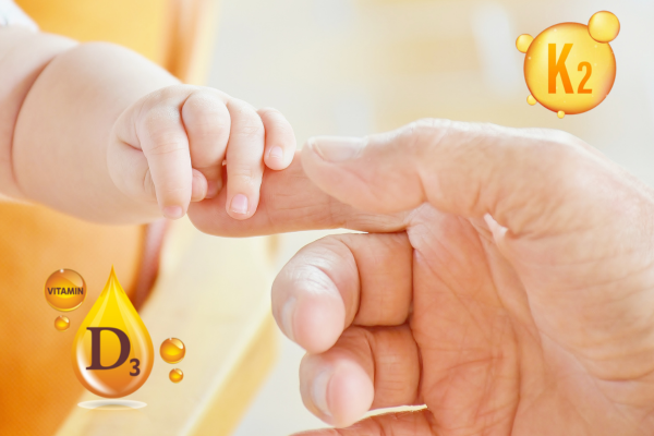 Cần kết hợp bộ đôi vitamin D3 và K2 để hỗ trợ con hấp thu canxi tối đa